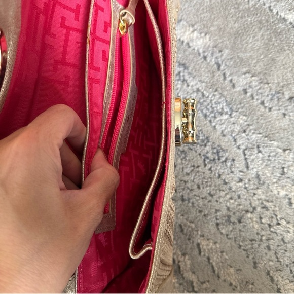 Elaine Turner Clutch Envelope Chain Strap Kisslock Handbag Shoulder Bag - Picture 9 of 10